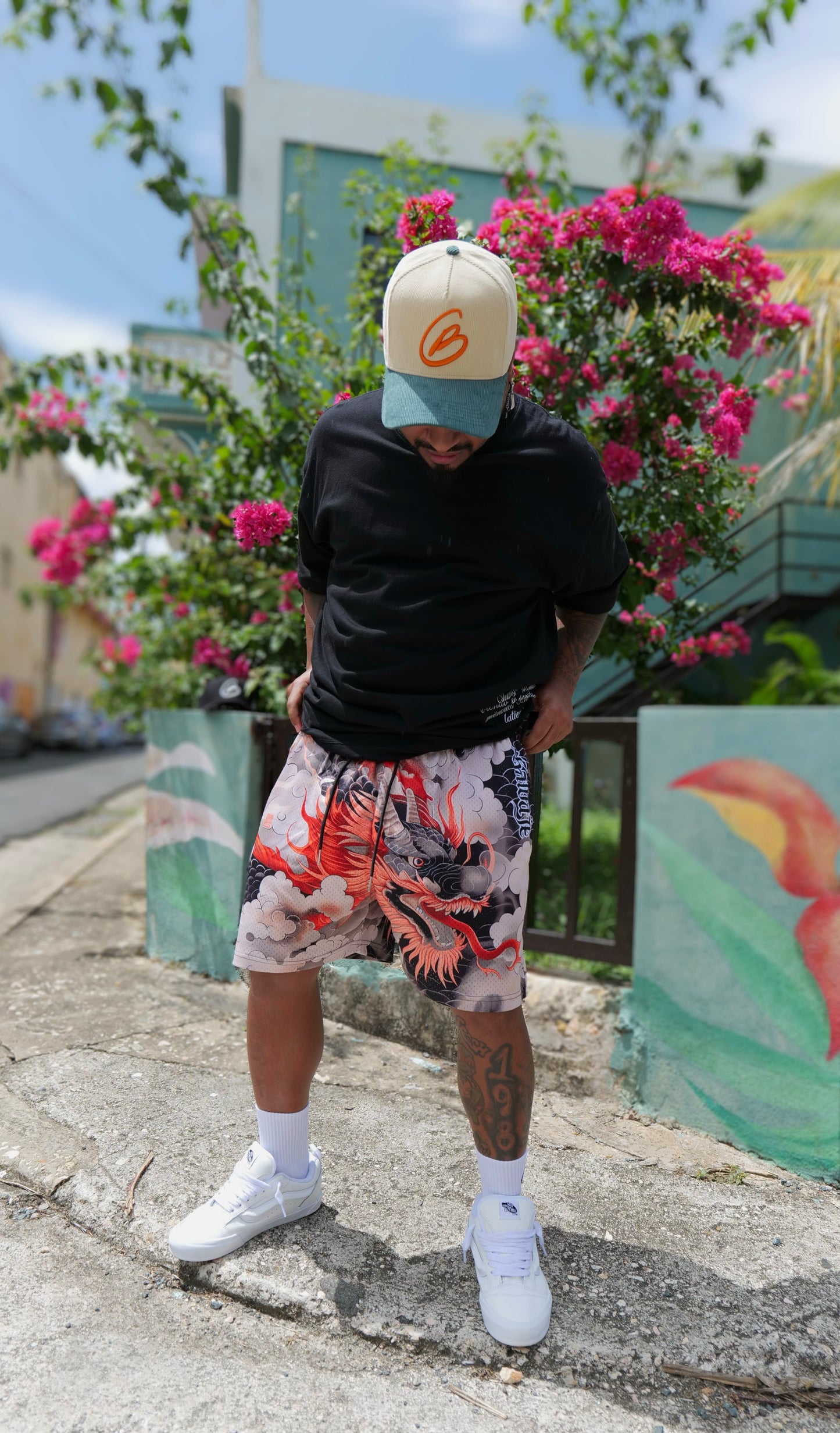 “BLVK” Basket Shorts
