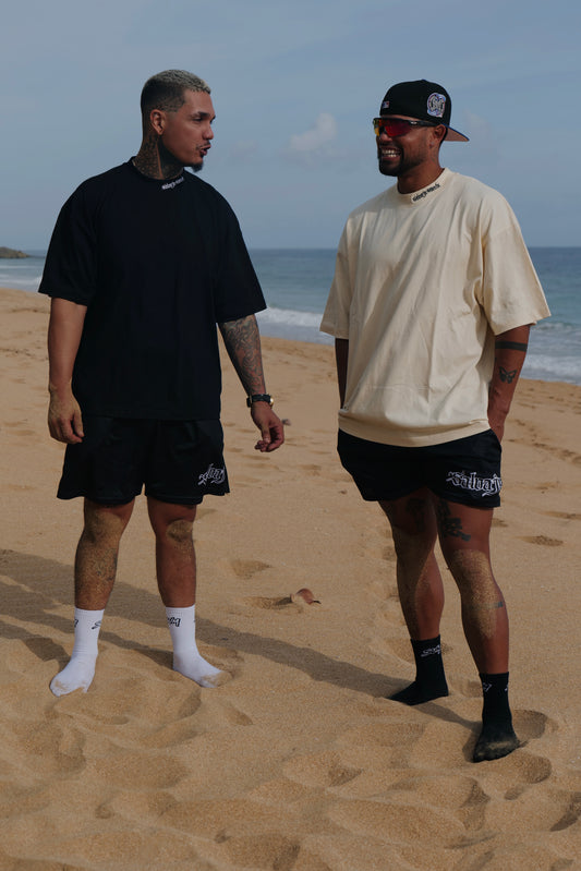 “BLVK” Basket Shorts