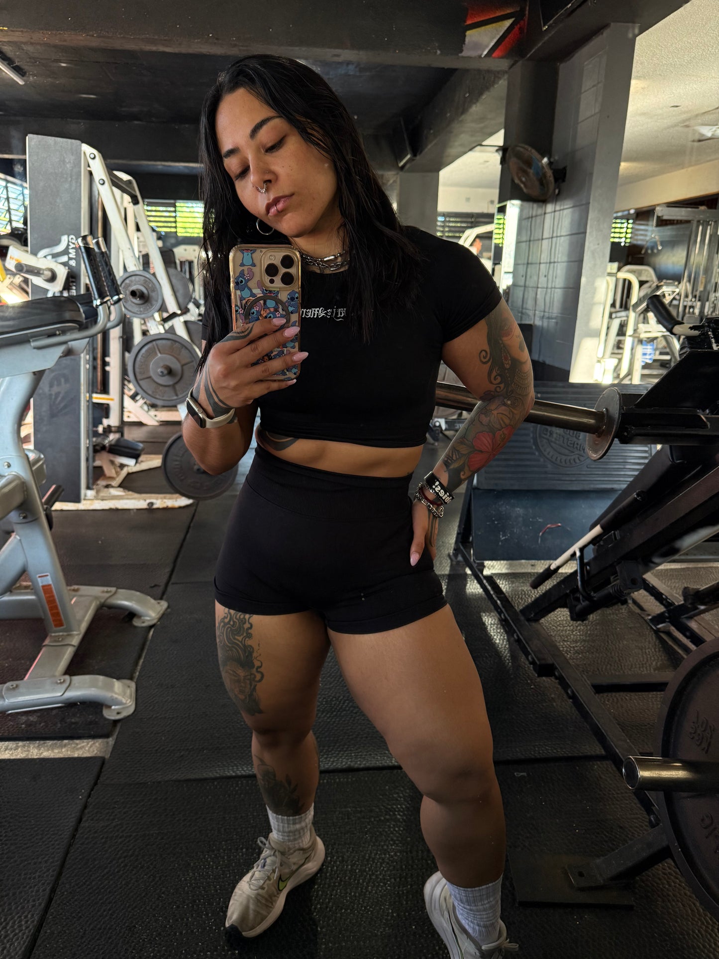 “AMANDA”- Crop Compression Tee