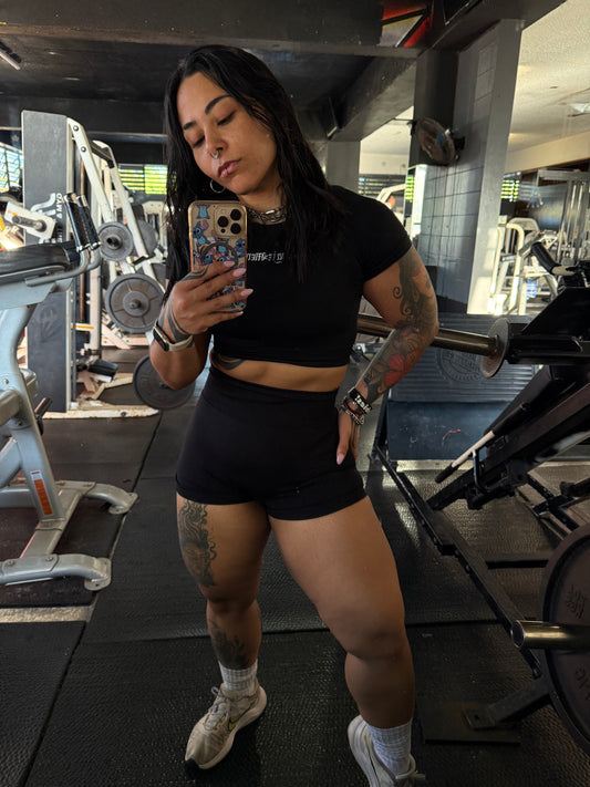 “AMANDA”- Crop Compression Tee