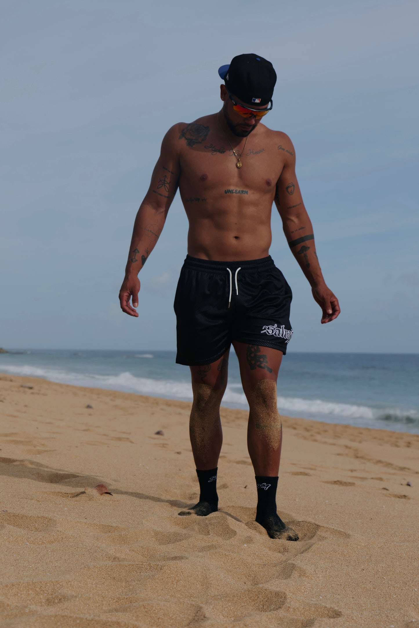 “BLVK” Basket Shorts